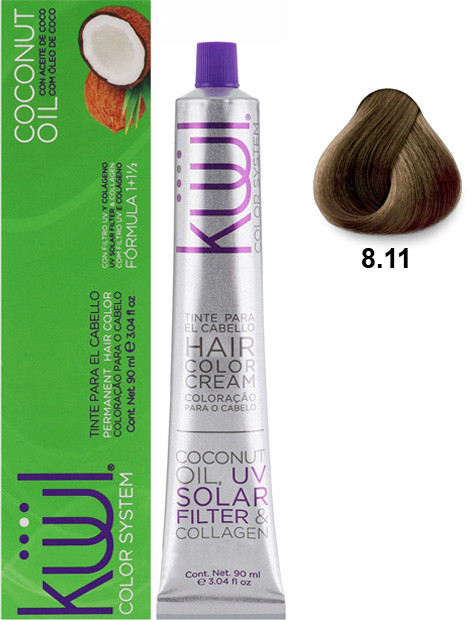 TINTE KUUL 8.11 RUBI0 CLARO CENIZA INTESO 3OZ