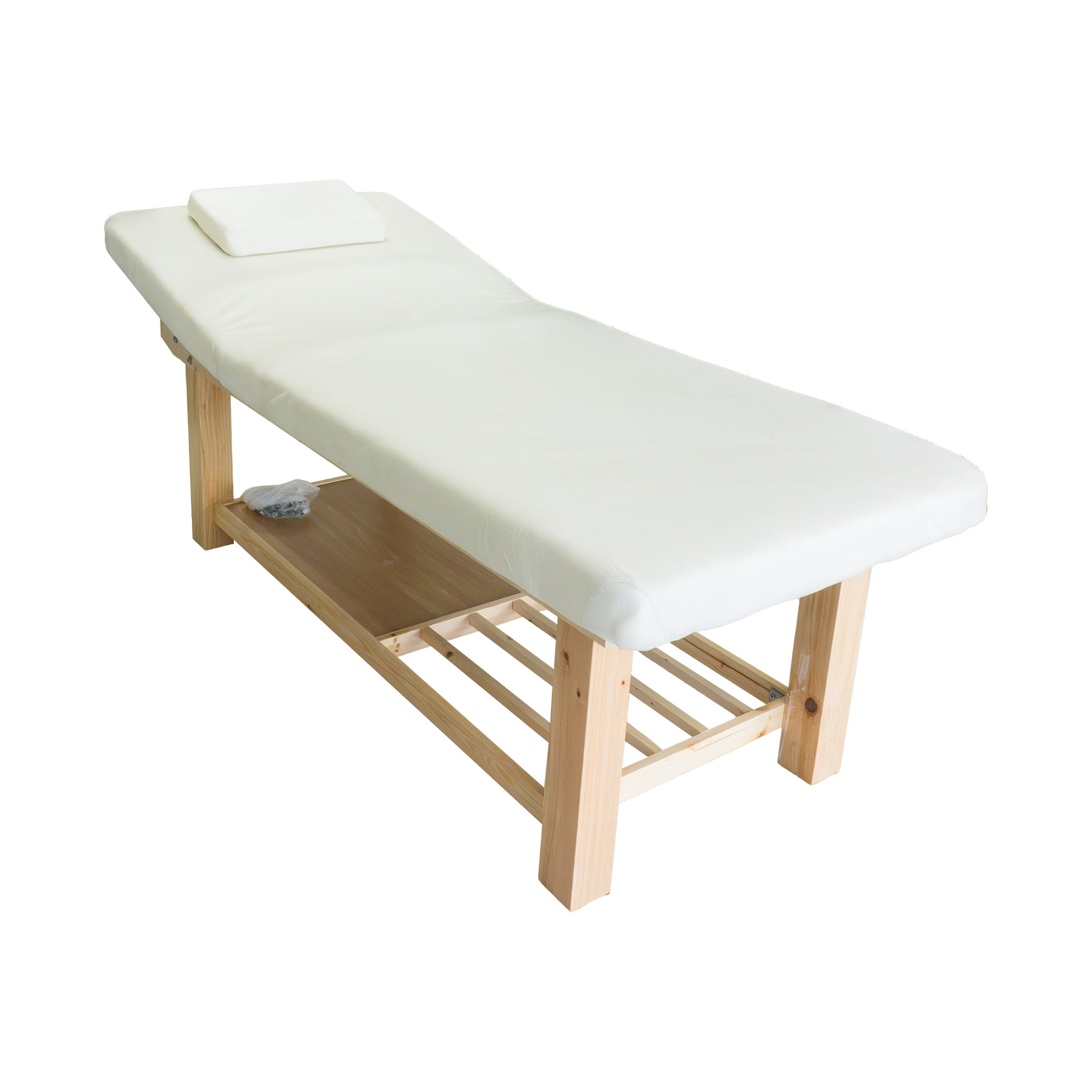 CAMILLA MASAJE LK-005 MADERA & CREMA EN TELA