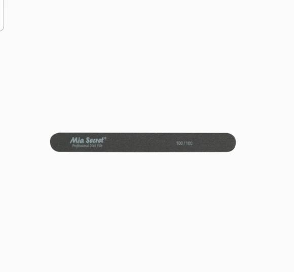 MIA SECRET BLACK STRAIGHT NAIL FILE 100/100 PINK CENTER 50 PCS/PK