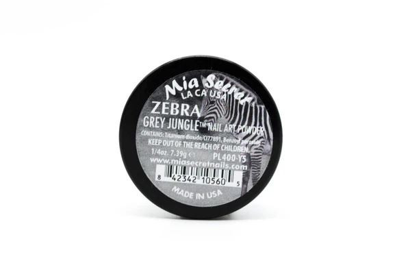 MIA SECRET GREY JUNGLE - ZEBRA NAIL ART POWDER PL400-Y5