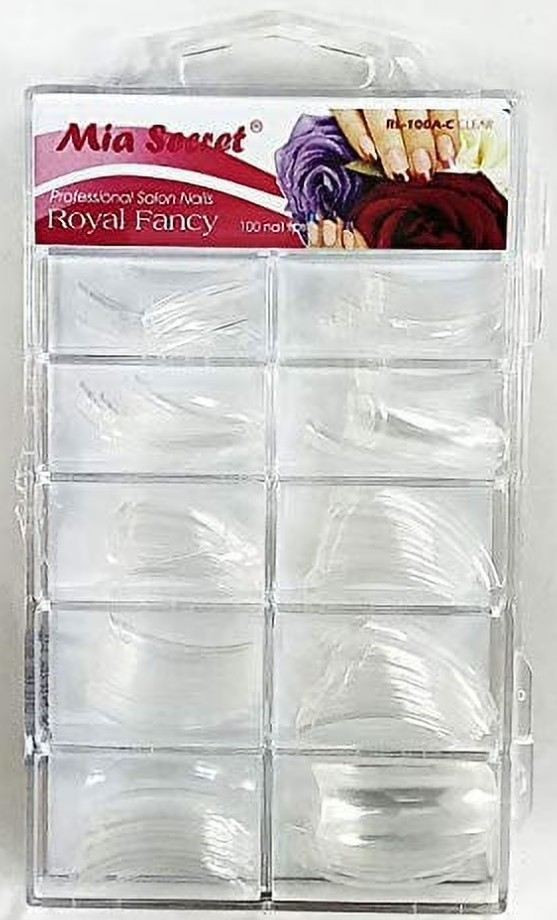 MIA SECRET ROYAL FANCY NAIL TIPS 100 CLEAR (RL-100A-C)