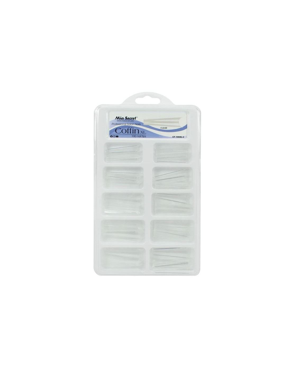 MIA SECRET TIPS COFFIN CLEAR XL 100 TIPS
