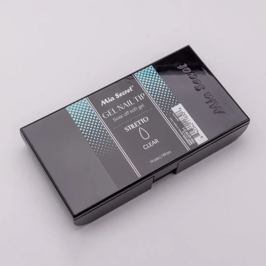 MIA SECRET GEL TIP SQUARE CLEAR 140 PCS