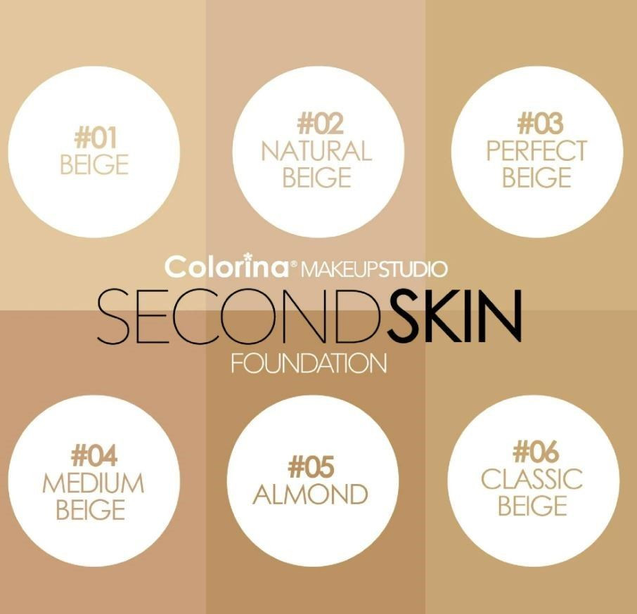 COLORINA SECOND SKIN FOUNDATION PERFECT BEIGE #3