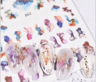 CALCOMANIA PARA DISEÑO DE UÑAS HOLOGRAFICA