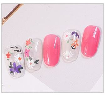 CALCOMANIA PARA DISEÑO DE UÑAS DE FLORES