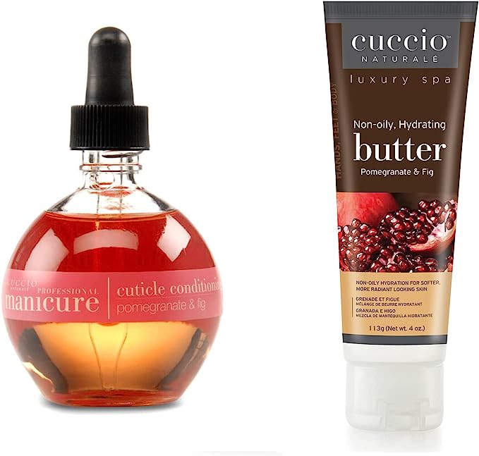 CUCCIO HYDRATION ESSENTIALS BUTTER & CUTICLE OIL POMEGRANATE