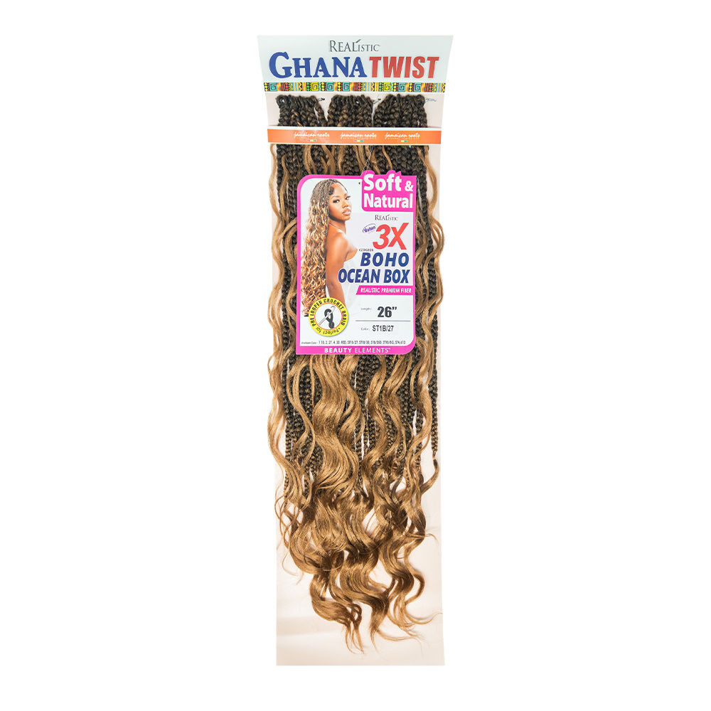 EXTENSION 3X-GHANA TWIST BOHO OCEAN 26" ST1B-27