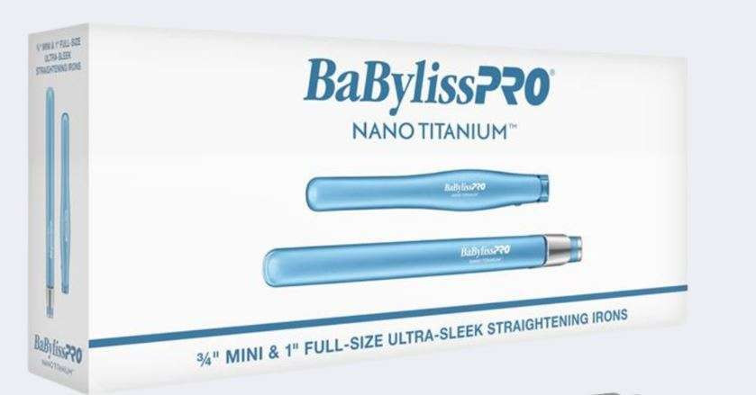 BABYLISS NANO TITANIUM COMBO PLANCHA 1" & MINI 3/4