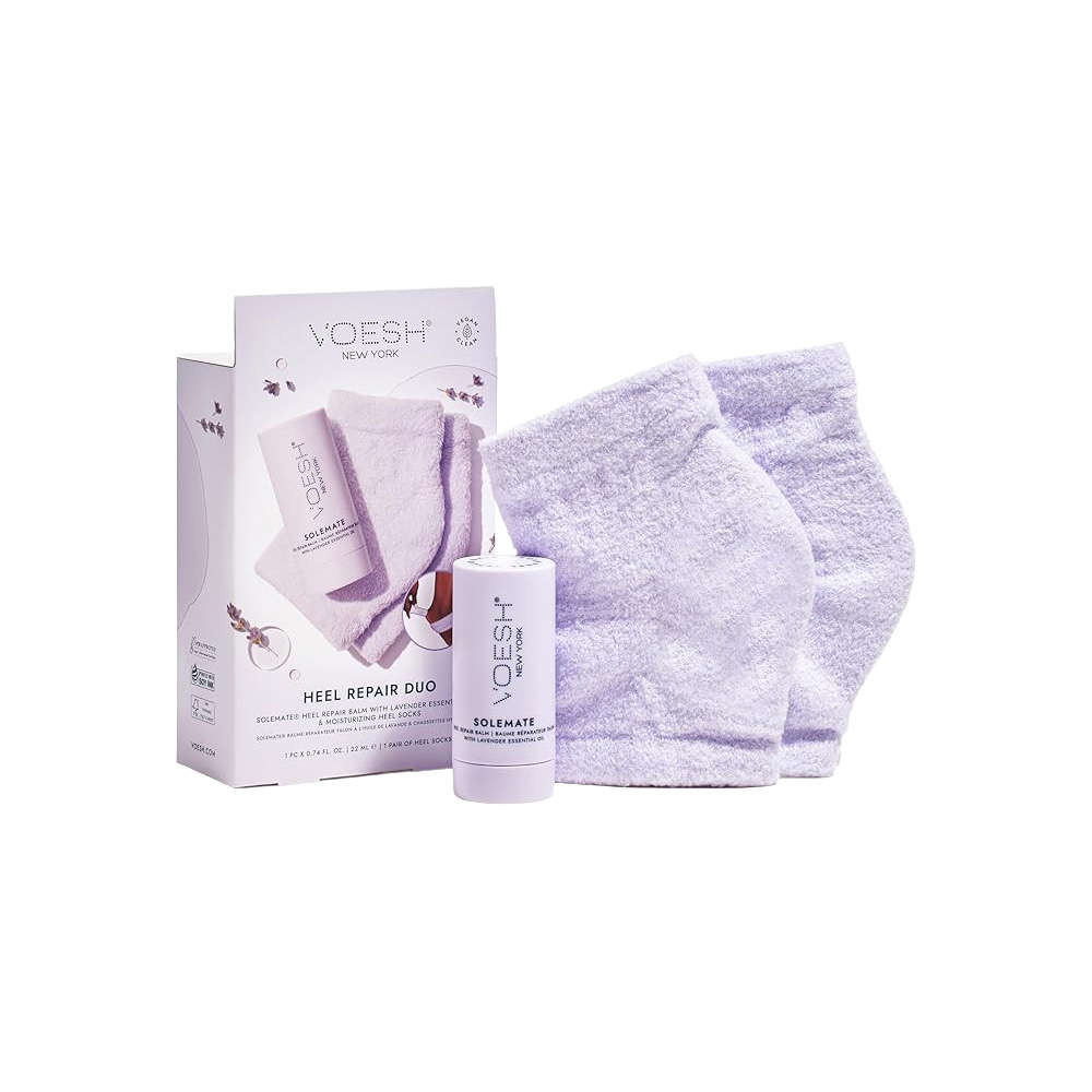 VOESH HEEL REPAIR DUO LAVENDER SOCKS