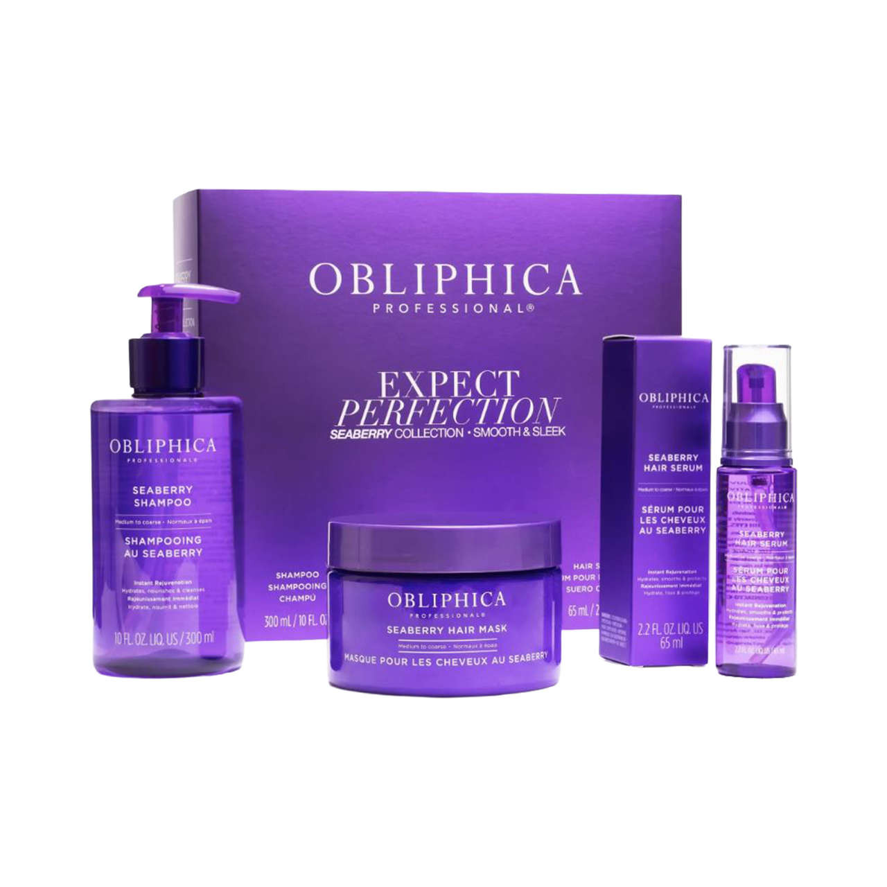 OBLIPHICA SEABERRY SMOOTH & SLEEK COLLECTION MEDIUM TO COARSE KIT3