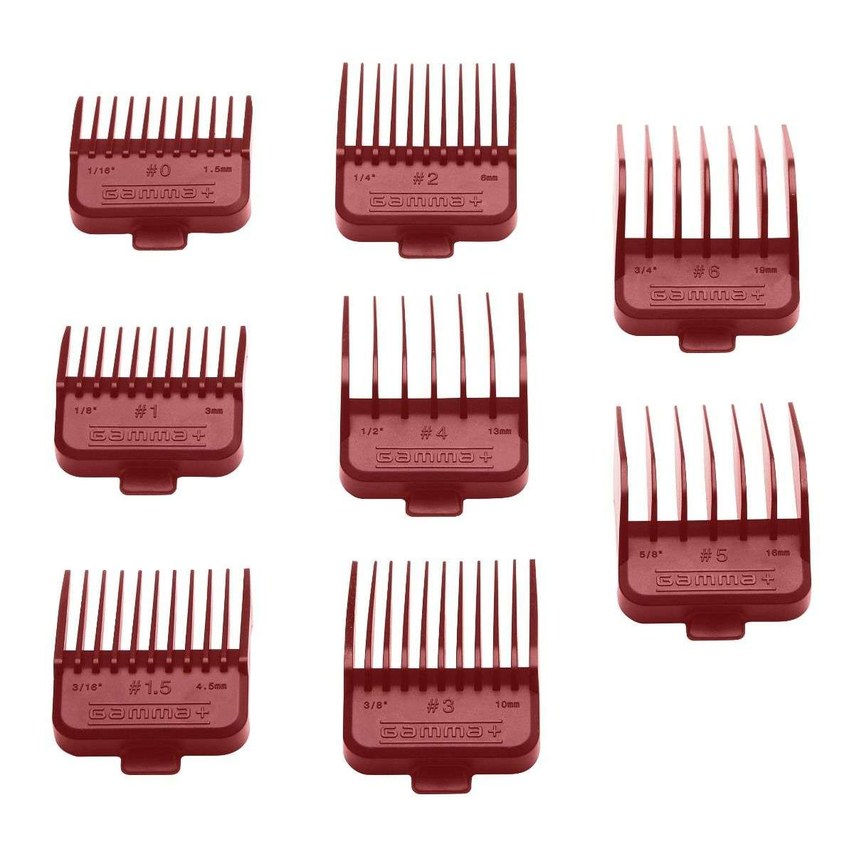 GAMMA CLIPPER PEINE MAGNETIC 8 PACK RED