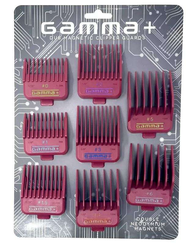 GAMMA CLIPPER PEINE MAGNETIC 8 PACK RED