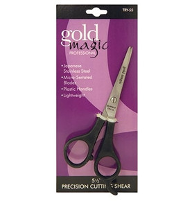 GOLD MAGIC PROFESSIONAL PRECISION CUTTING SHEAR JAPONESSA STAINLESS STEEL #TRY-55 GOLD MAGIC PROFESSIONAL PRECISION CUTTING SHEAR JAPONESSA STAINLESS STEEL #TRY-55