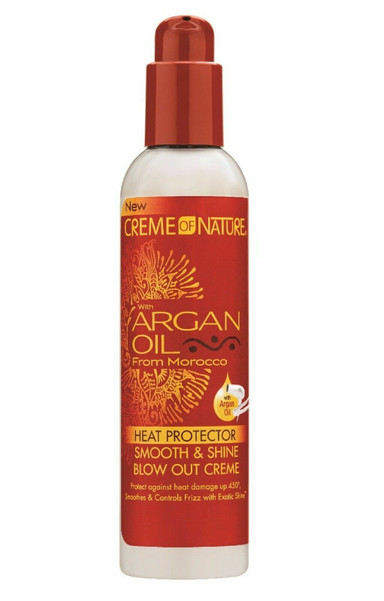 ARGAN OIL HEAT PROTECTOR SMOOTH & SHINE BLOW OUT CREME 7.6 FL OZ