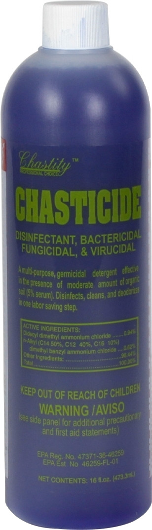 CHASTICIDE DISNFECTANT BACTERICIDAL FUNGICIDAL & VIRUCIDAL 16 OZ