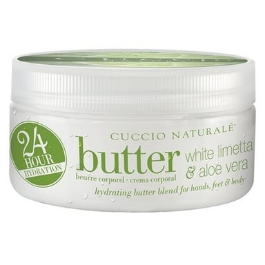 CUCCIO NATURALE BUTTER WHITE LIMETTA & ALOE VERA HYDRATING BUTTER BLEND FOR HANDS, FEET & BODY 1.5 OZ
