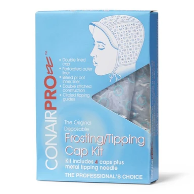 CONAIR PRO FROSTING-TOPPING CAP KIT PK/4 C/AGUJA