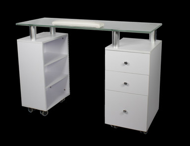 MESA PARA TECNICA DE UÑAS BLANCA
