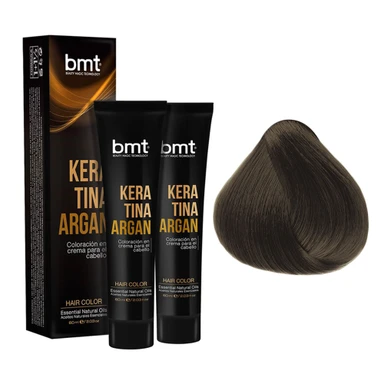 BMT TINTE KERATINA ARGAN 
CASTAÑO CLARO CENIZO 5.1
