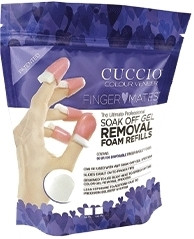 CUCCIO COLOR VENEER FINGERS MATES REMOVAL FOAM REFILLS SOAK OFF GEL PK/20