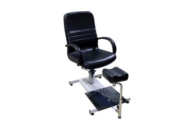 SILLA DE PEDICURA NEGRA HIDRAULICA