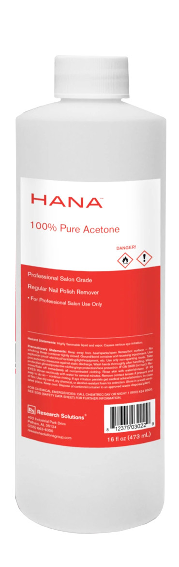 PURE ACETONE 16 OZ HANA