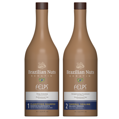 FELPS PROFESSIONAL BRAZILIAN NUT KERATIN STRAIGHTENING TREATMENT THERMAL SEALING 33.8 OZ