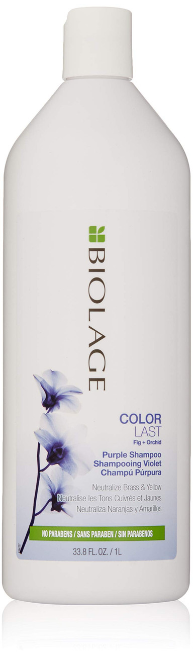BIOLAGE COLOR LAST PURPLE SHAMPOO NEUTRALIZE BRASS & YELLOW 38 OZ