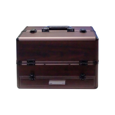 MALETA PARA ORGANIZAR MAQUILLAJES COLOR MADERA