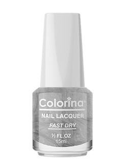 COLORINA NAIL LACQUER FAST DRY #103 METALLIC SILVER