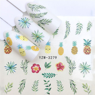 CALCOMANIA CON DISEÑO DE PIÑA #3279