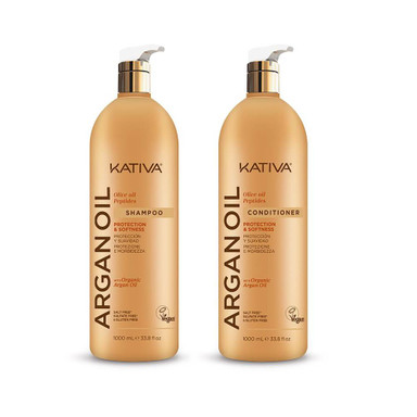 KATIVA ARGÁN OIL OILVE PEPTIDES COMBO LITRO PROTECCIÓN 33 OZ