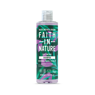 FAITH IN NATURE BALANCING SHAMPOO FOR NORMAL HAIR & SCALP LAVENDER & GERANIUM 300ML