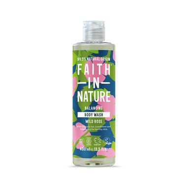 FAITH IN NATURE BALANCING BODY WASH WILD ROSE 400ML