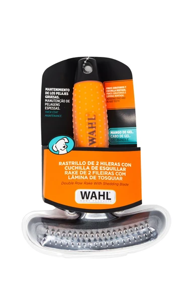WAHL PET BRUSH DOUBLE ROW RAKE & SHEDDING BLADE
