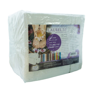 TOALLA TELA LAUREL BLANCA 16X29 INDIVIDUAL