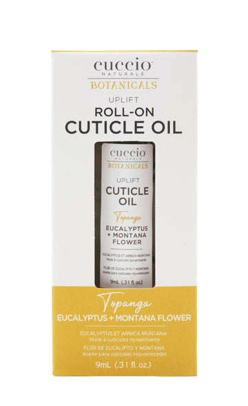 CUCCIO CUTICLE OIL ROLL ON TOPANGA EUCALYPTUS & MONTANA FLOWER.33 OZ.