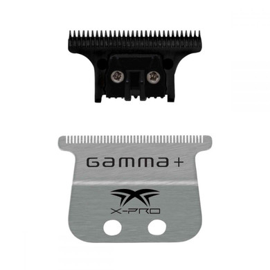 GAMMA+ X-PRO WIDE STAINLESS STEEL WITH BLACK DIAMOND CARBON DLC THE ONE CUTTING TRIMMER BLADE SET