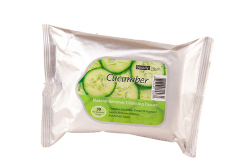 MAKE UP REMOVER CLEANING TISSUES CUCUMBER PK/30 7 OZ