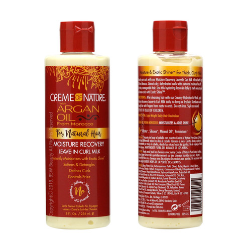 CREAME OF NATURE MOISTURE RECOVERY LEAVE IN CURL MILK 8ONZ