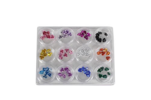 DECORACIONES PARA UÑAS PK/12 FLORES DE METAL 3D