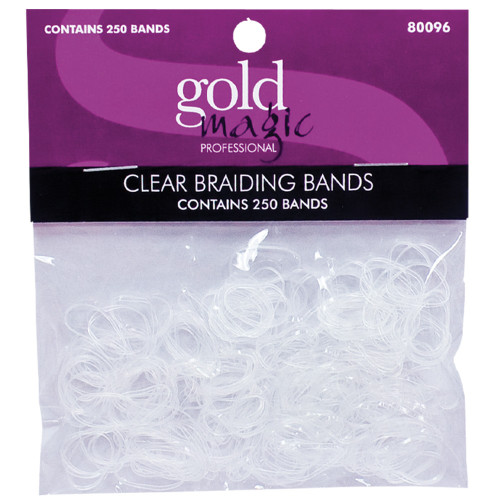 GOLD MAGIC PROFESSIONAL CLEAR BRAIDING BANDS #80096 GOLD P/250