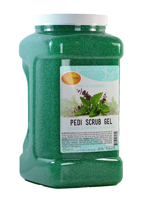 REDI SPA PEDI SCRUB GEL SMOOTHS & EXFOLIATES DRY DEAD SKIN MINT & EUCALYPTUS 128 OZ