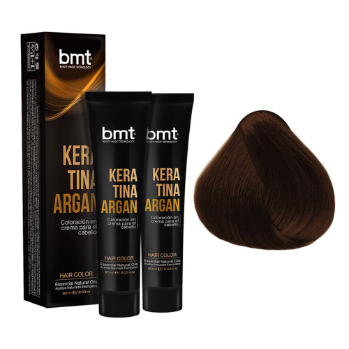 BMT TINTE KERATINA ARGAN 
CASTAÑO CLARO CHOCOLATE 5.35