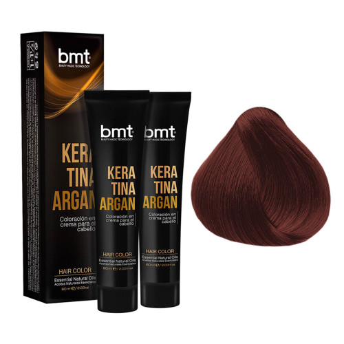 BMT TINTE KERATINA ARGAN 
RUBIO OSCURO ROJO COBRE 6.64