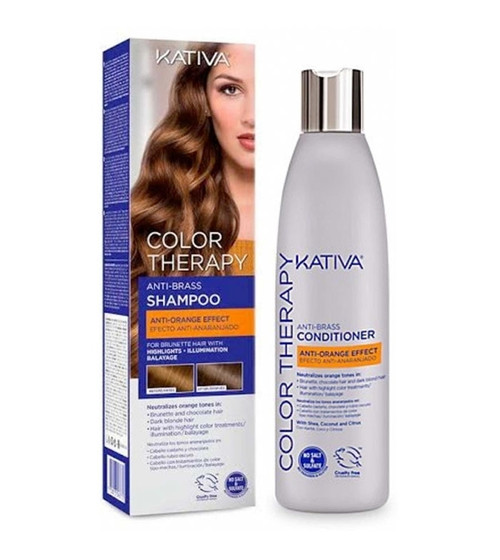 KATIVA COLOR THERAPHY CHAMPÚ  EFECTO ANTI NARANJA 10 OZ