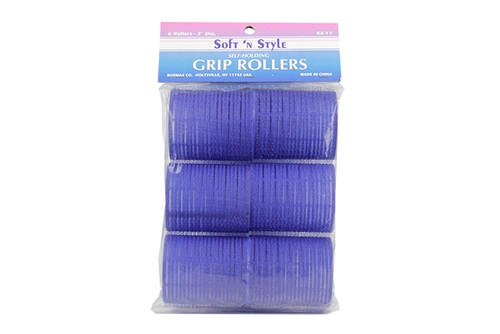 SOFT'N STYLE GRIP ROLLERS VELCRO EZ17 N/BLUE GRANDE