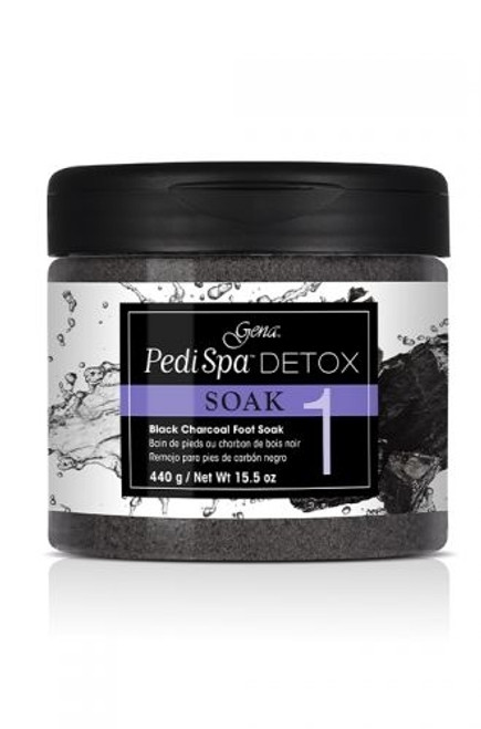 GENA PEDI SPA DETOX BLACK CHARCOAL FOOT SOAK 1 15.5 OZ