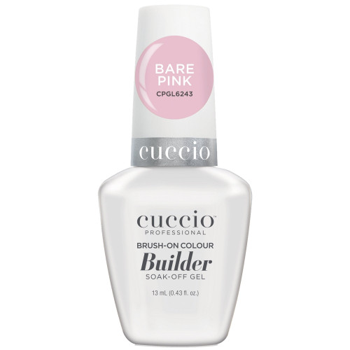 CUCCIO PROFESSIONAL BUILDER BRUSH-ON COLOUR SOAK-OFF GEL BARE PINK 13ML